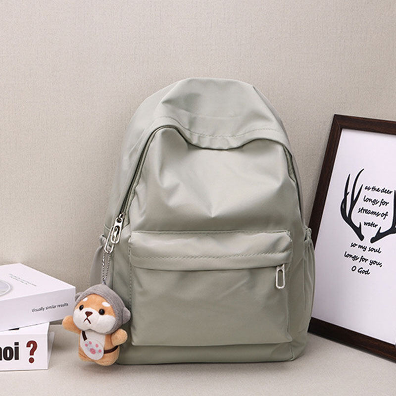 TG Student backpack, girl's new Korean version solid color simple backpack, male student large-capacity school bag, couple travel bag