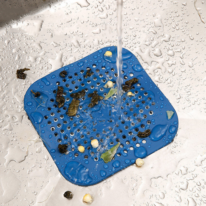 Anti-Clogging Square Sink Filter Bathroom Drain Floor Sink Strainer Kitchen Tools Insulation Pads