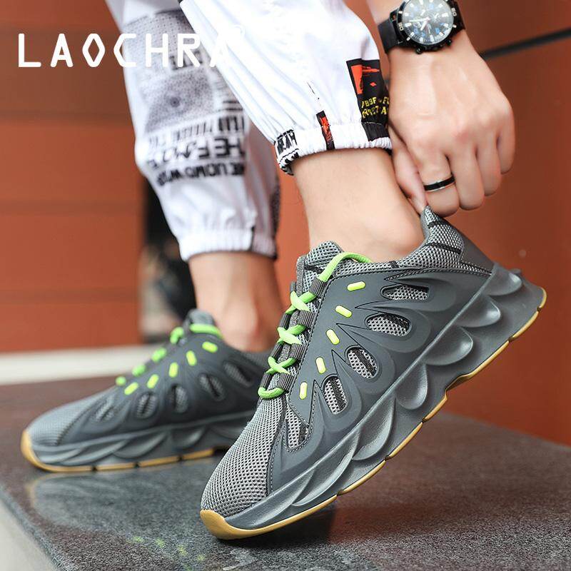 LAOCHRA Men Sneakers Korean Version Casual Sport Shoes For Men  Fashion Trendy Rubber Running Shoes For Men Big Size 39-45