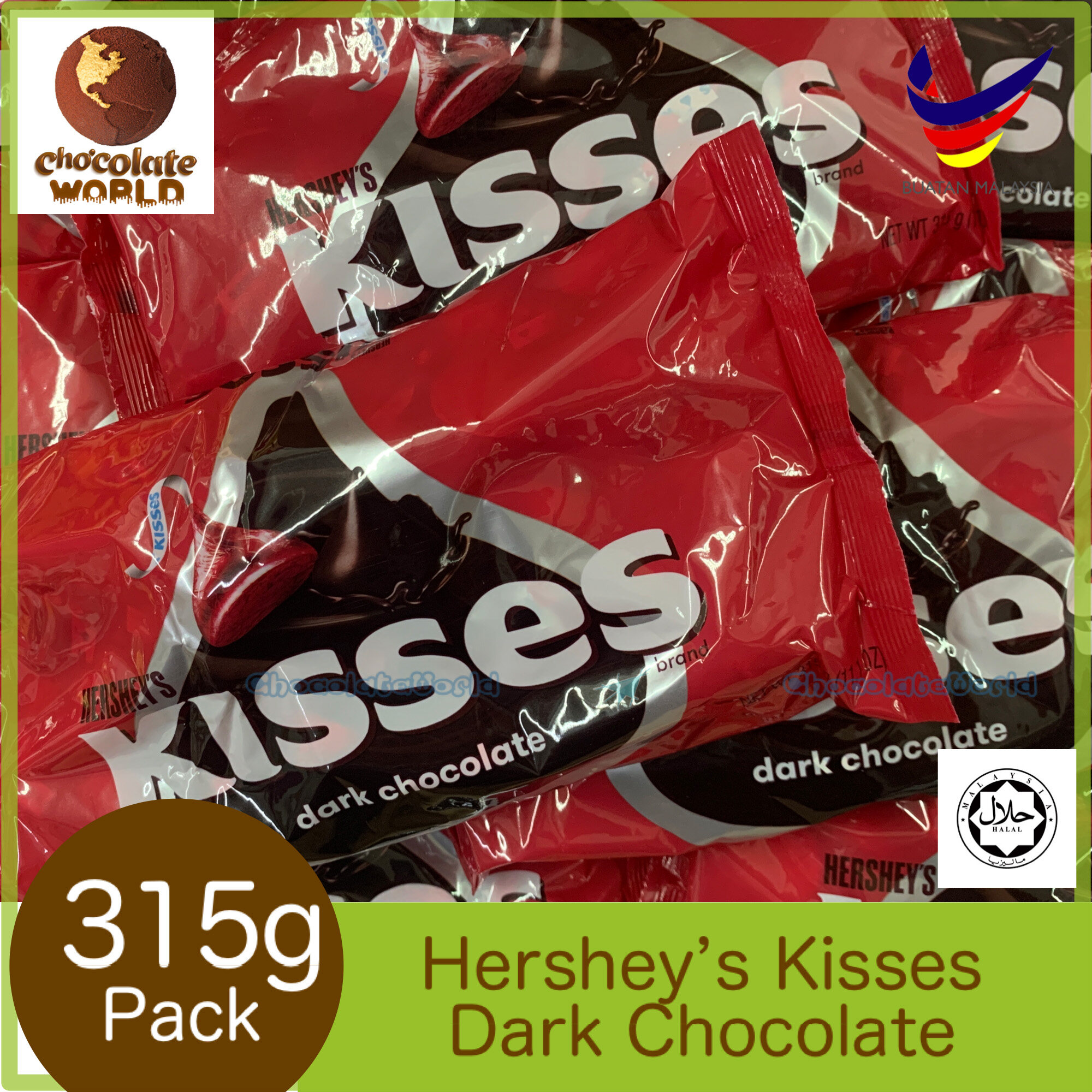 Hersheys Kisses Dark Chocolate 315g (Made in Malaysia) Lazada