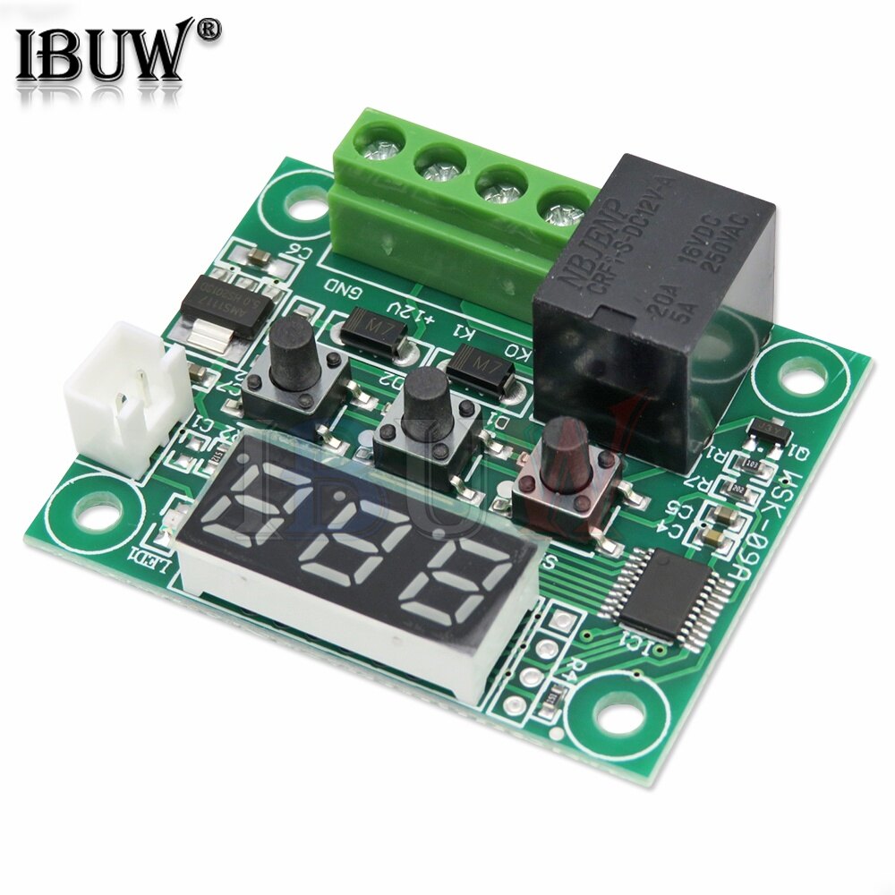 W1209-50-100c DC 12V kỹ thuật số nhiệt độ controllear điều khiển nhiệt độ công tắc Bộ ổn nhiệt tấm w1209 trường hợp