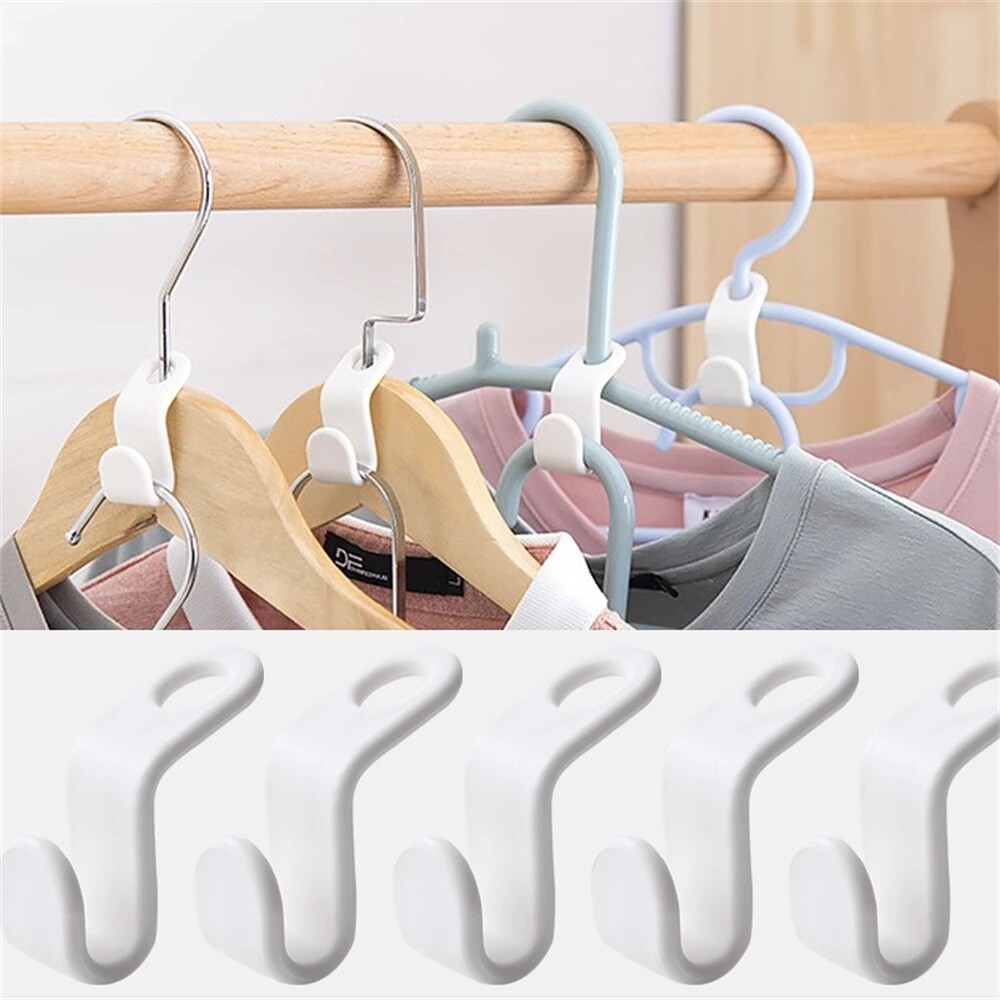 Polocat 5 Cái Móc Nối Treo Quần Áo Móc Nối Sắp Xếp Tủ Quần Áo Móc Nối Tủ Quần Áo Móc Sắp Xếp Quần Áo Tiết Kiệm Không Gian Móc Đựng Áo Khoác