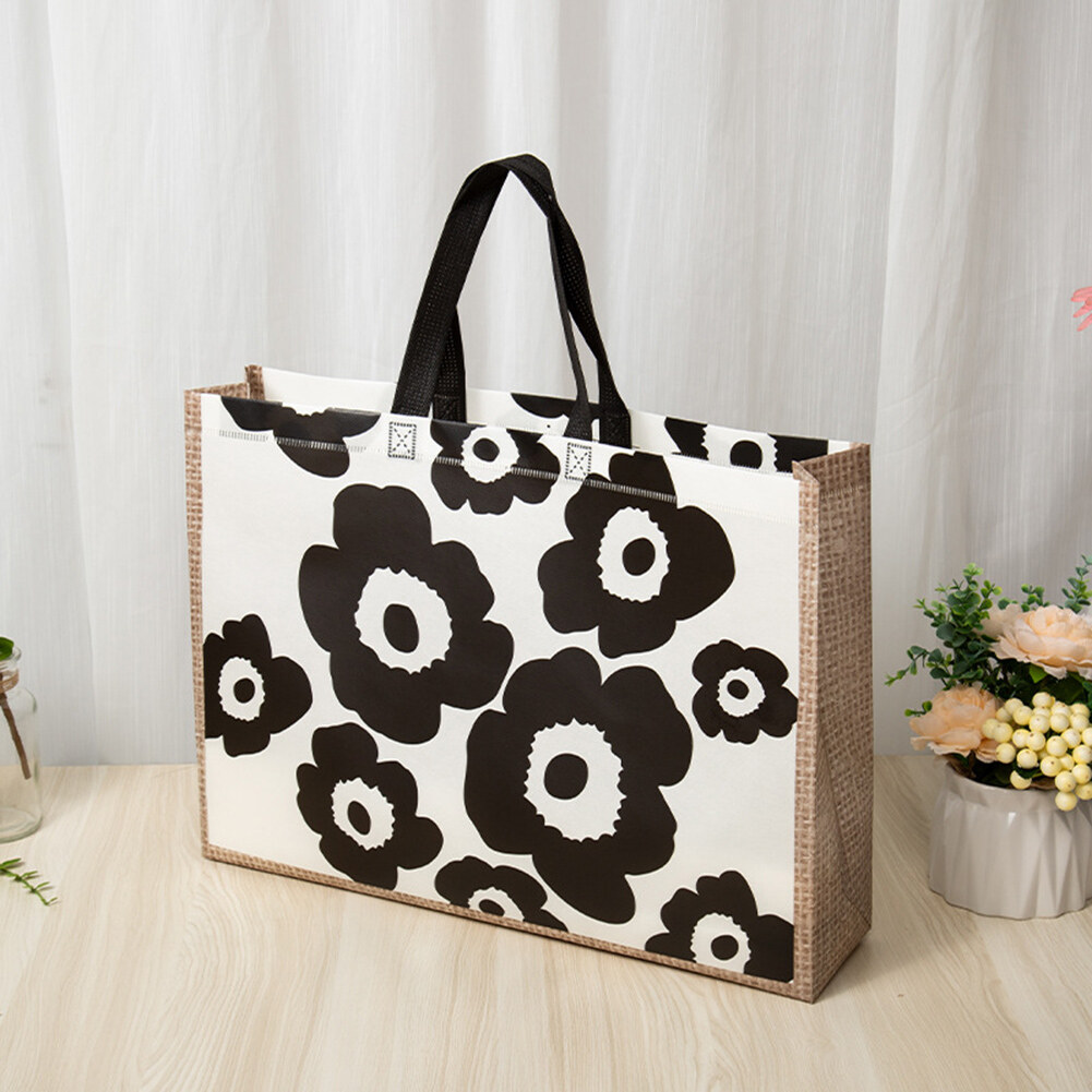 1PC Women Foldable Shopping Bag Vintage Reusable Grocery Wedding Birthday Gift Bag Handmade Bags Ladies Handbags