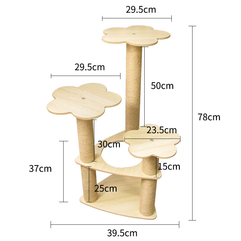 FS Cat climbing frame luxury cat climbing column wooden cat house cat house four seasons cat scratch board cat house cat tree