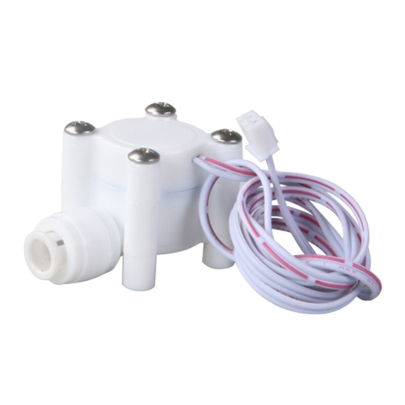 2 Points 1/4" Quick Plug Liquid Water Flow Sensor Water Flow Switch Control Flowmeter Counter 300ml/Min