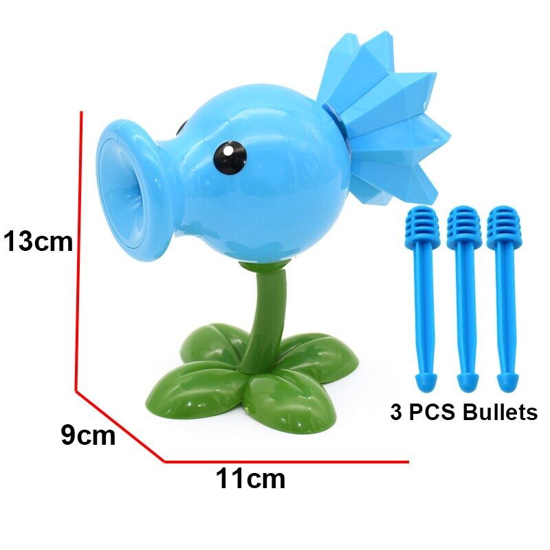 1 Pcs PLANTS VS ZOMBIES 2 PVZ Action Figure Shooting Light Sound Model Snow  Pea Shooter Plants Game Electric Toy Gift For Kid