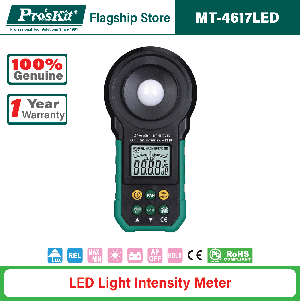 Pro'sKit MT4617LED Light Intensity Meter Lazada