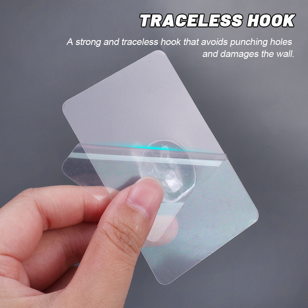 Feelife 1-30 cái móc móc treo tường cửa móc tự dính trong suốt Giá tải nặng Giá treo khăn Túi sắp xếp phòng tắm nhà bếp