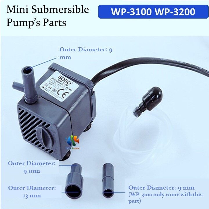 SOBO Mini Submersible Water Pump, Aquarium pond mini water pump small