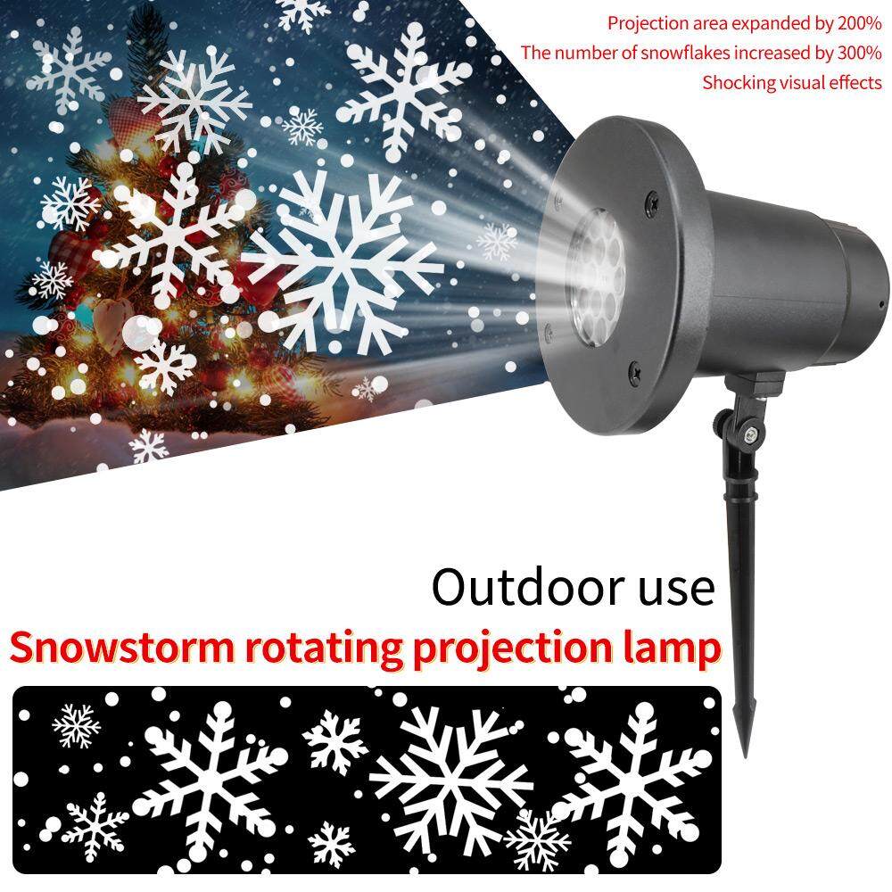 【Fairy Light】Christmas Snowflake Laser Light Snowfall Projector IP65