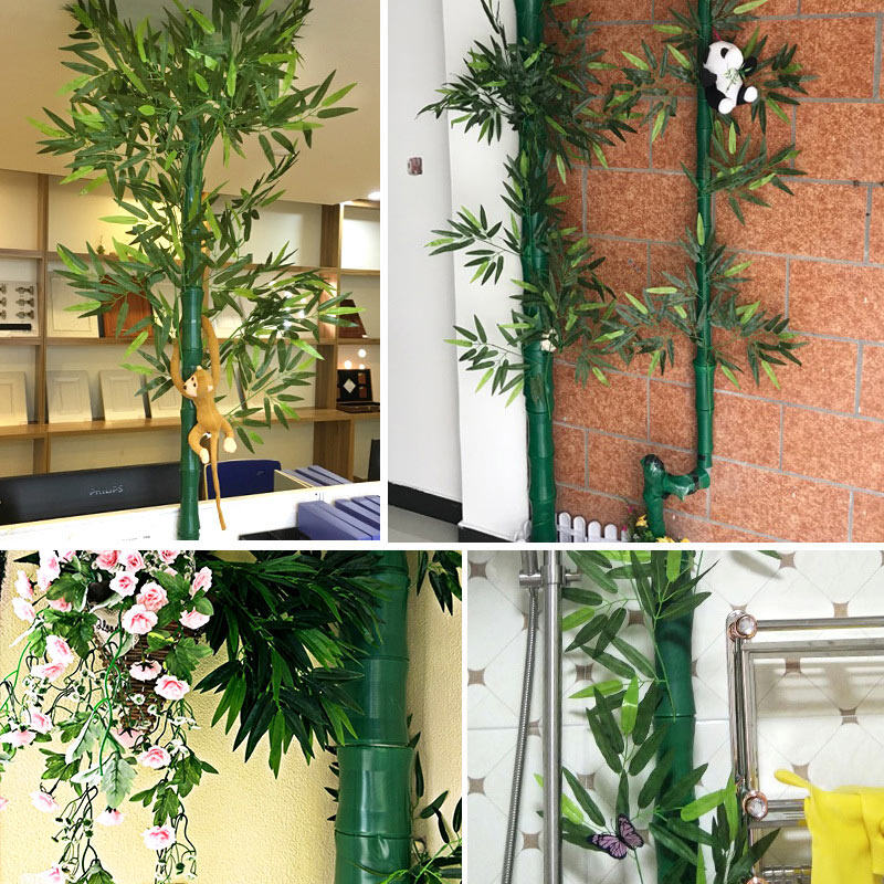 CIMABUE 1PC Wall Bamboo Bark Simulation Bark Plastic Birch Bark Artificial Plant Fake Tree Bark Indoor Pipe Decoration Water Pipe Column Natural