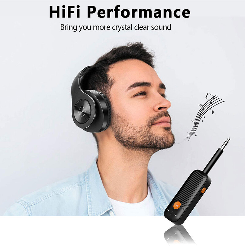 VAORLO Bộ Thu Âm Thanh Bluetooth 5.2 2 Trong 1 Bộ Thu Cuộc Gọi Rảnh Tay Bộ Chuyển Đổi Không Dây Điều Khiển Âm Lượng Cho Xe Hơi Máy Vi Tính T V