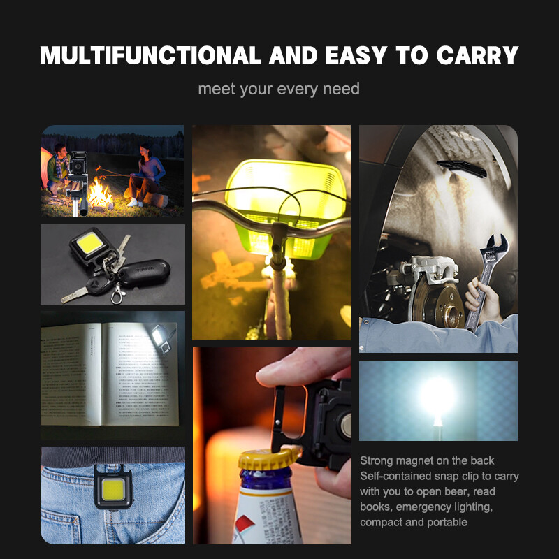 Đèn Pin LED Sạc X-TIGER Đèn Mini Đèn Pin Bỏ Túi Cầm Tay Đèn Chìa Khóa Sạc USB Đèn Nhỏ Cắm Trại Ngoài Trời