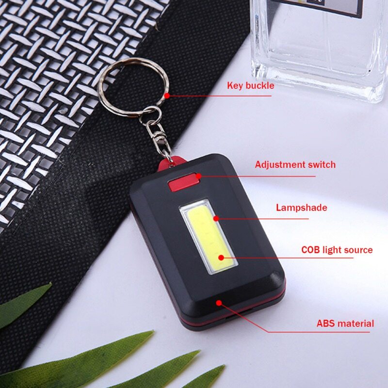 Mini COB Flashlight Work Light Portable Keychain LED Light Outdoor lamp Emergency