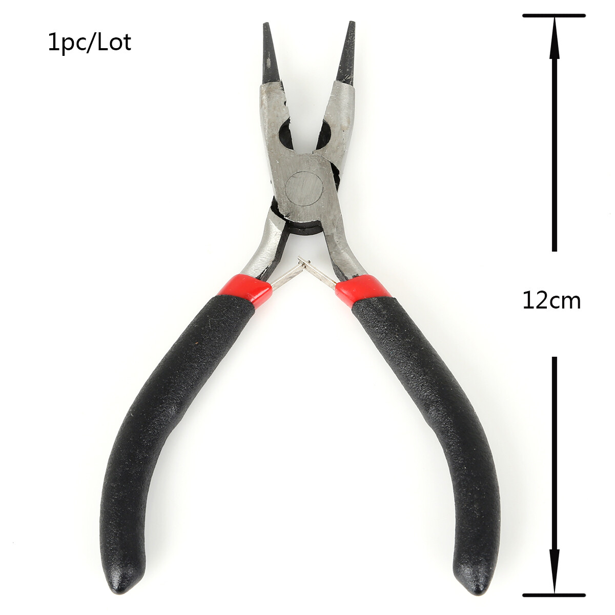 1pc Black Handle Multi-Functional Durable Jewelry Pliers Needle Nose Pliers Round Nose Pliers Bent Nose Plier Side Cutting Plier for Earring Pliers DIY Hand Tools Jewelry Pliers