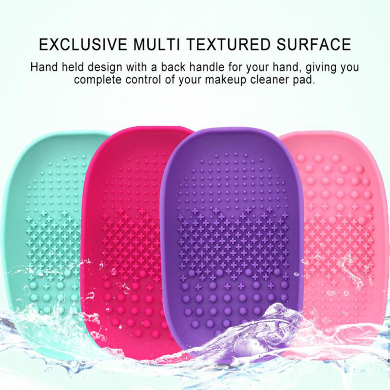 1 * Chống Bẩn Gel Ban Đựng Mỹ Phẩm Rửa Dụng Cụ Làm Đẹp Silicone Mút Trang Điểm Bàn Chải Làm Sạch Vệ Sinh Thảm Chà Rửa Miếng Lót làm Sạch Miếng Lót