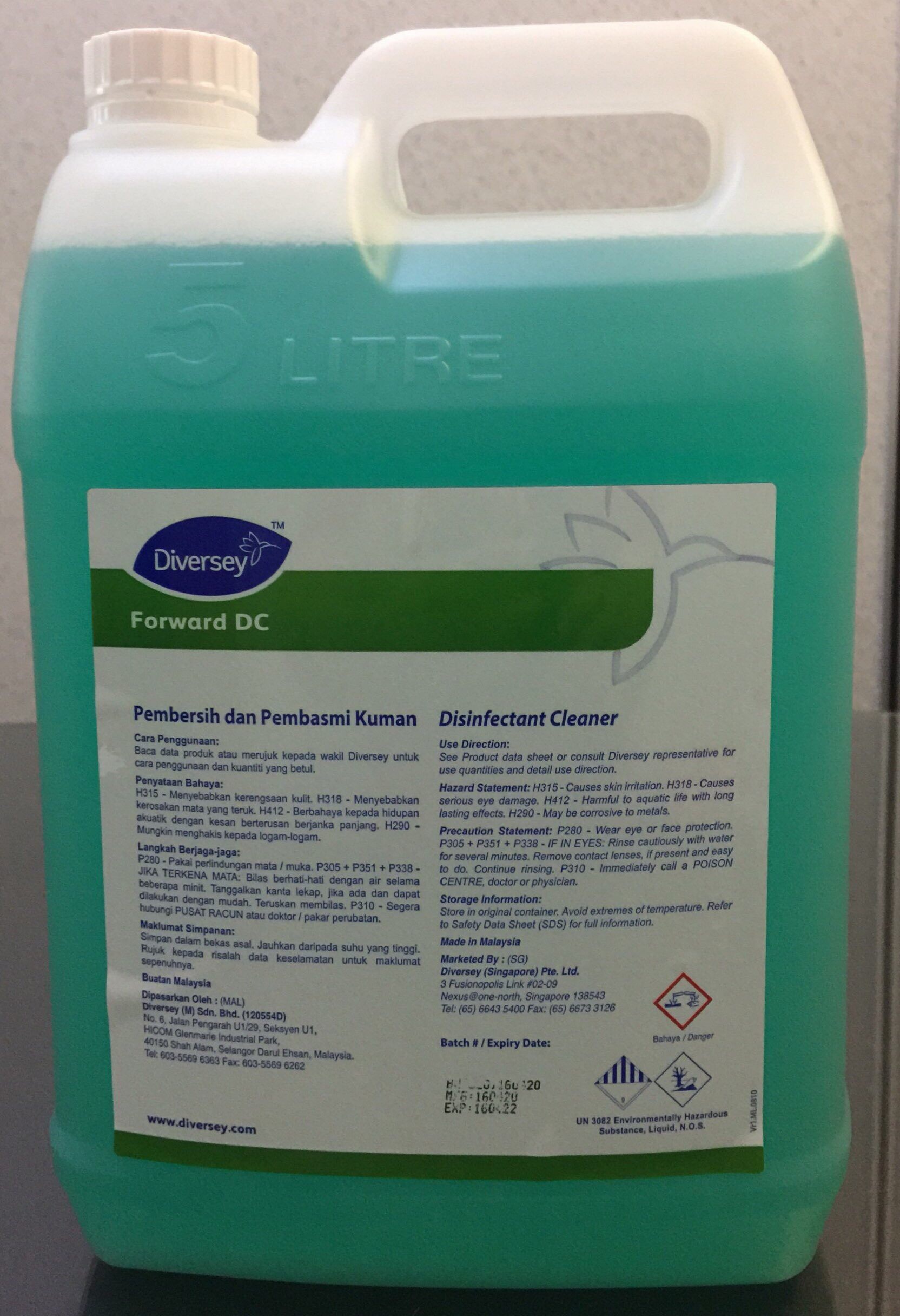 Diversey Forward DC Disinfectant Cleaner 5 Litres Lazada