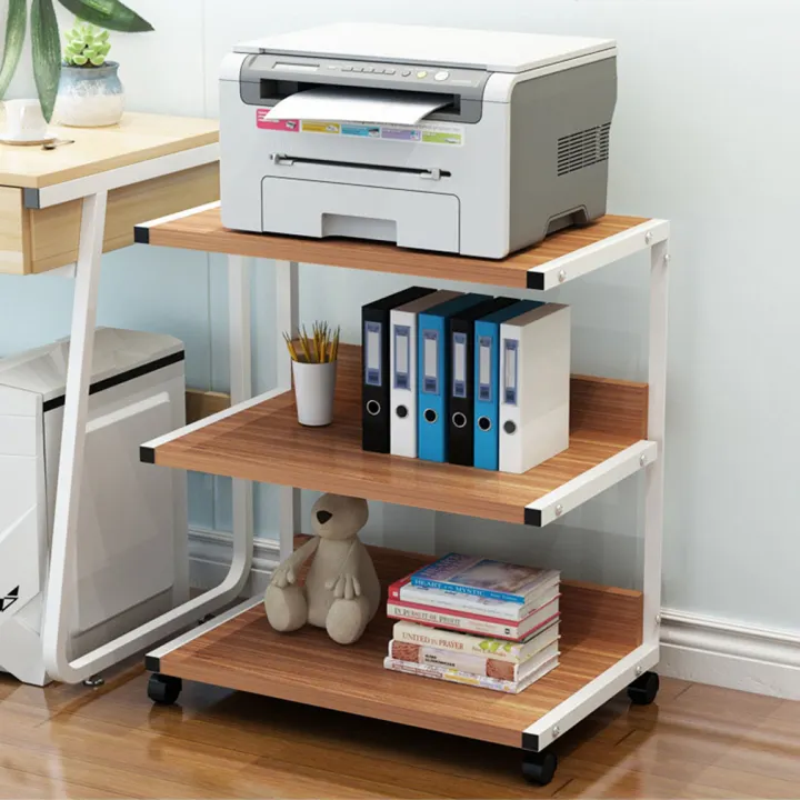 small desk with printer storage