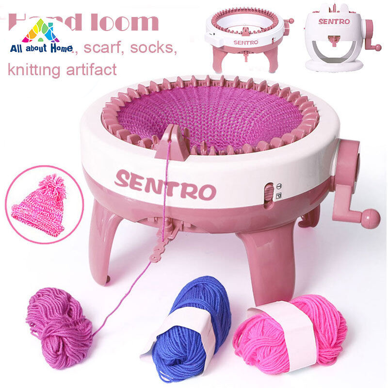 ABH Knitting Machine Smart Weaving Loom Round Knitting Machines Knitting Board Rotating Double Knit Loom for Sock Hat