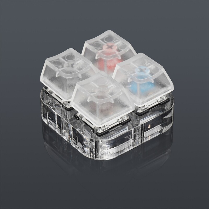 Dụng Cụ Kiểm Tra 4 Nắp Khóa, Gateron MX Switches Bộ Kiểm Tra Bàn Phím, Phím Trong Suốt Bàn Phím Cơ PCB Mẫu