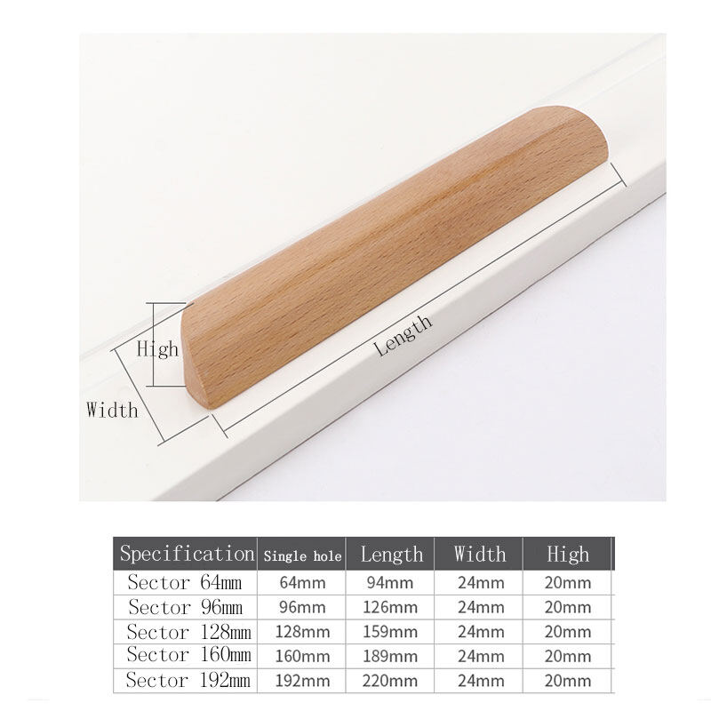 P5u7 1 Cái Tay Cầm Bằng Gỗ Sồi Cứng Đồ Nội Thất Tay Nắm Tủ Quần Áo Tay Nắm Tủ Quần Áo Ngăn Kéo Tủ Bếp Cửa Bắc Âu Tay Nắm Tủ Quần Áo