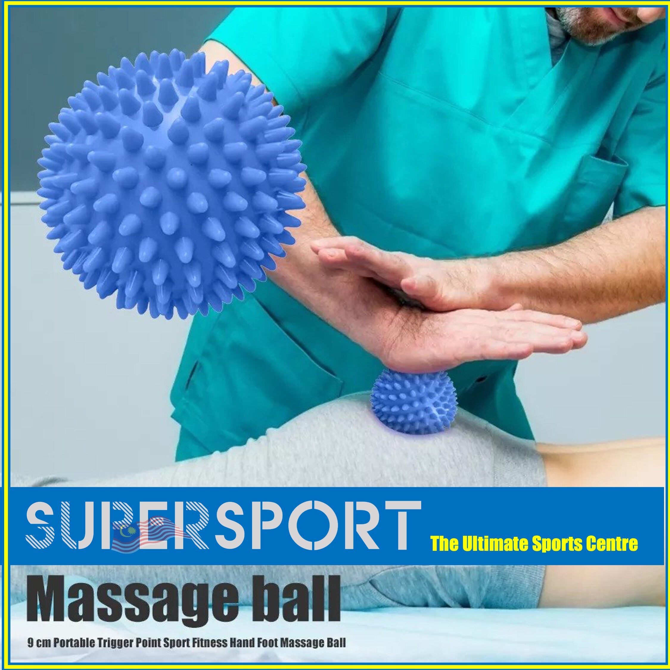 SUPERSPORT 7.5cm/9cm Yoga Massage Ball Roller Reflexology Stress Hand
