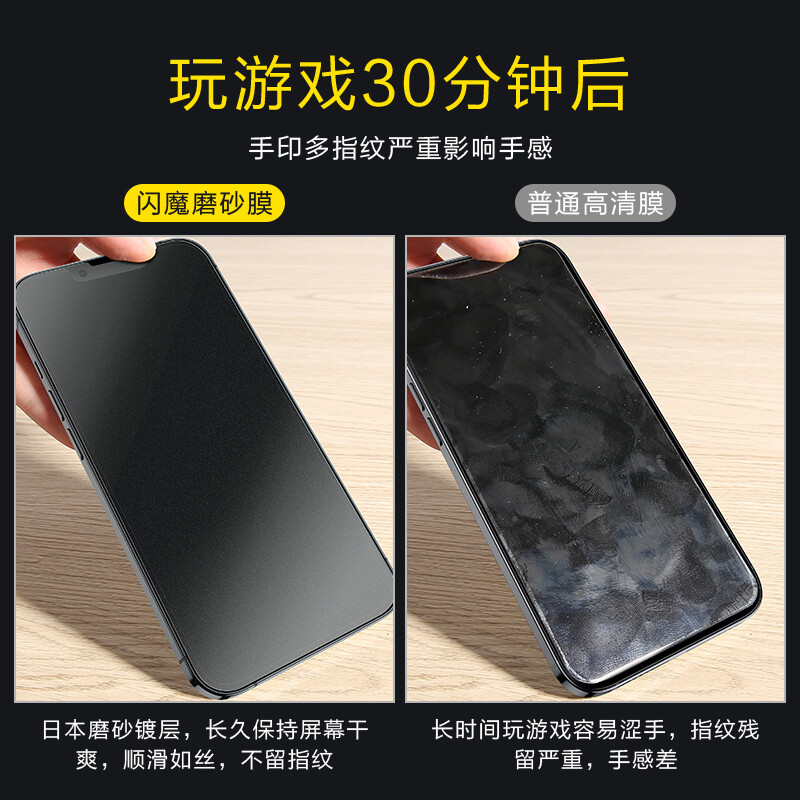 SmartDevil Non Full Coverage Matte Screen Protector For iPhone 13 Pro max iPhone 14 Pro max iPhone 15 Pro Max iPhone 14 Pro iPhone 15 Plus 14 plus 12 Pro Max 11 Pro max X XS XR 7 Plus 8 Plus 6 Plus 6splus Tempered Glass Film , Game Anti-fingerprint Matte