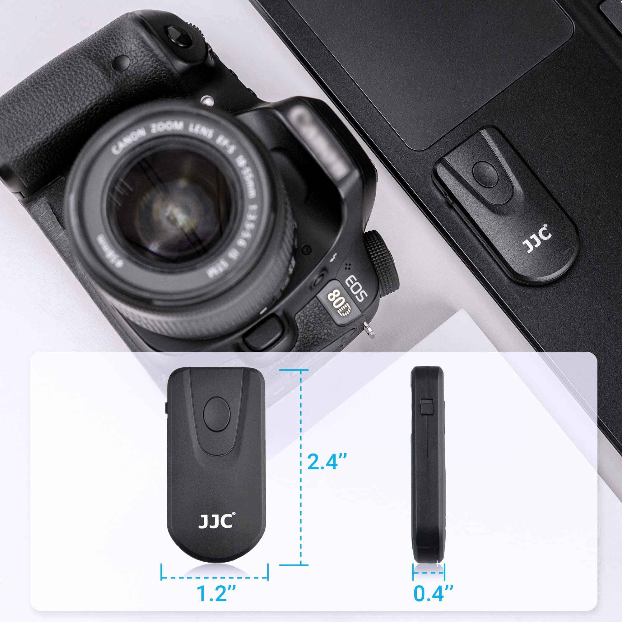 JJC Wireless Infrared Shutter Release Remote Control for Canon Rebel T7i  T6i T5i T4i T3i SL1 EOS R5 R6 7D Mark II 6D Mark II 5D Mark IV III 5DS 90D 