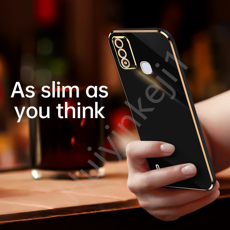 plating Case for ITEL A48 Traight Edge Electroplated Phone Case