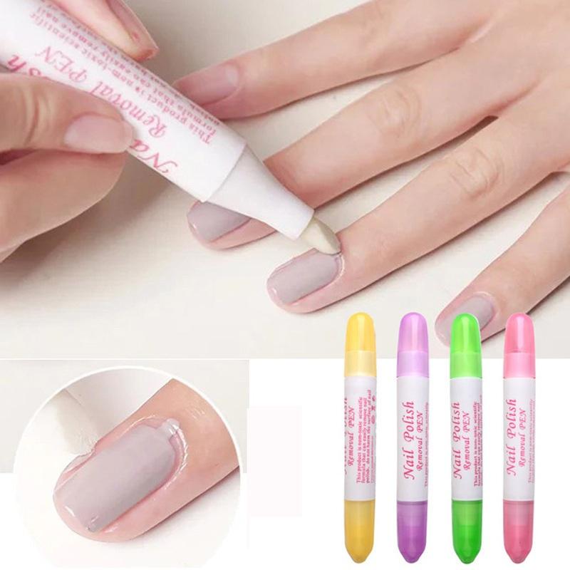1x Nail Remover Polish Pen Random-Color Corrector Cotton Head 13c No-Liquid Cleaner Erase Manicure Nail Art UV Gel Remover Tool
