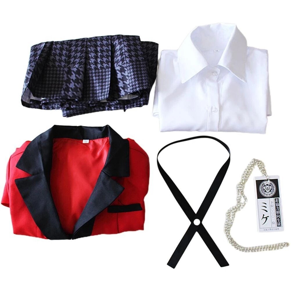 Anime Kakegurui Costume For Girls Jabami Yumeko Uniform Suits Japanese High School Uniform JK Dress Halloween Party Cosplay Costume
