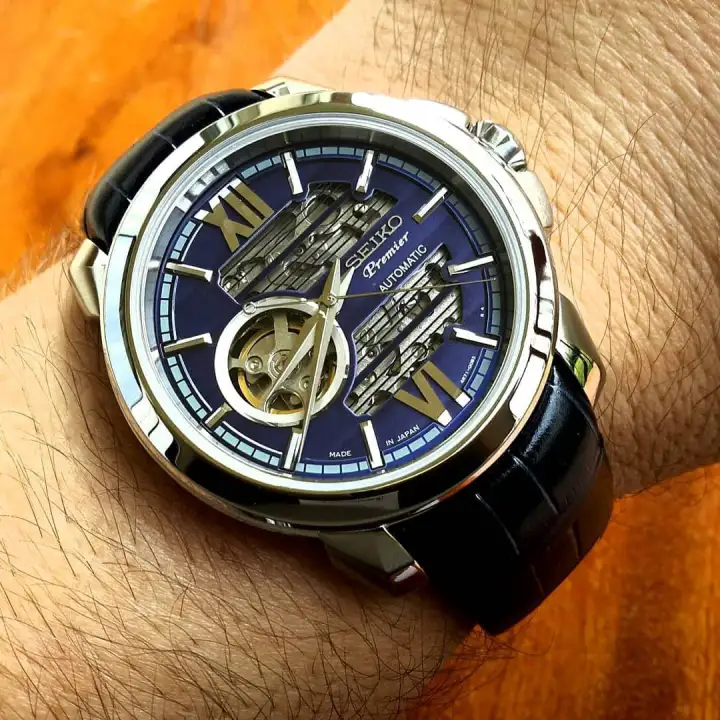 seiko premier automatic skeleton