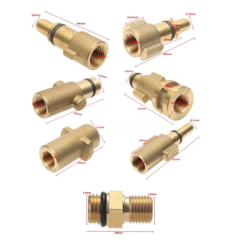 Máy Tạo Bọt Xe Hơi Chuyên Nghiệp 1/4 Tạo Bọt Rửa Xe Hơi Vòi phun bọt có thể điều chỉnh ống dẫn áp suất cao nhanh chóng