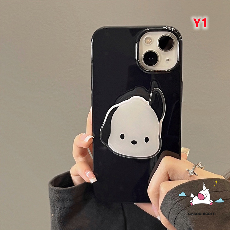 Cute Pochacco Bracket Phone Stand Holder Glossy Phone Grip Foldable Scalable Ring Holder