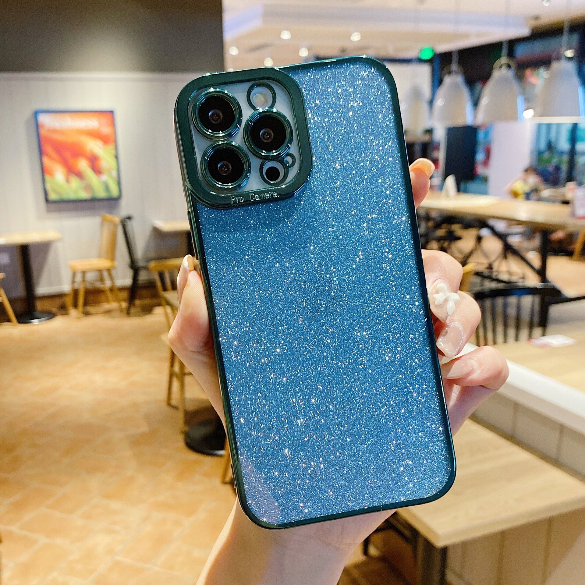 🔥 CSCR Luxury Shiny Glitter Plating Phone Case For iPhone 11 12 13 14 Pro Max double layer clear Cases for iphone 6 6s 6Plus 6s Plus 7 8 Plus X XR XS Max Protective Cover