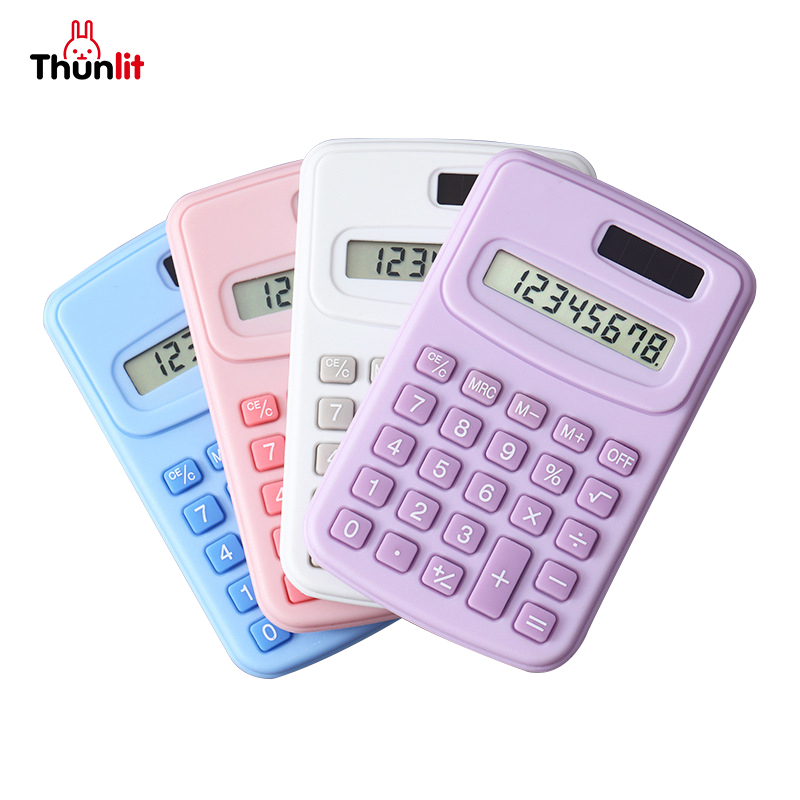 Thunlit máy tính mini Bán Buôn 8-Chữ Số Dễ Thương dễ di chuyển nhỏ Vuông Khoa Học Máy Tính Số Học máy tính điện tử Trường Học Văn Phòng Nguồn Cung Cấp