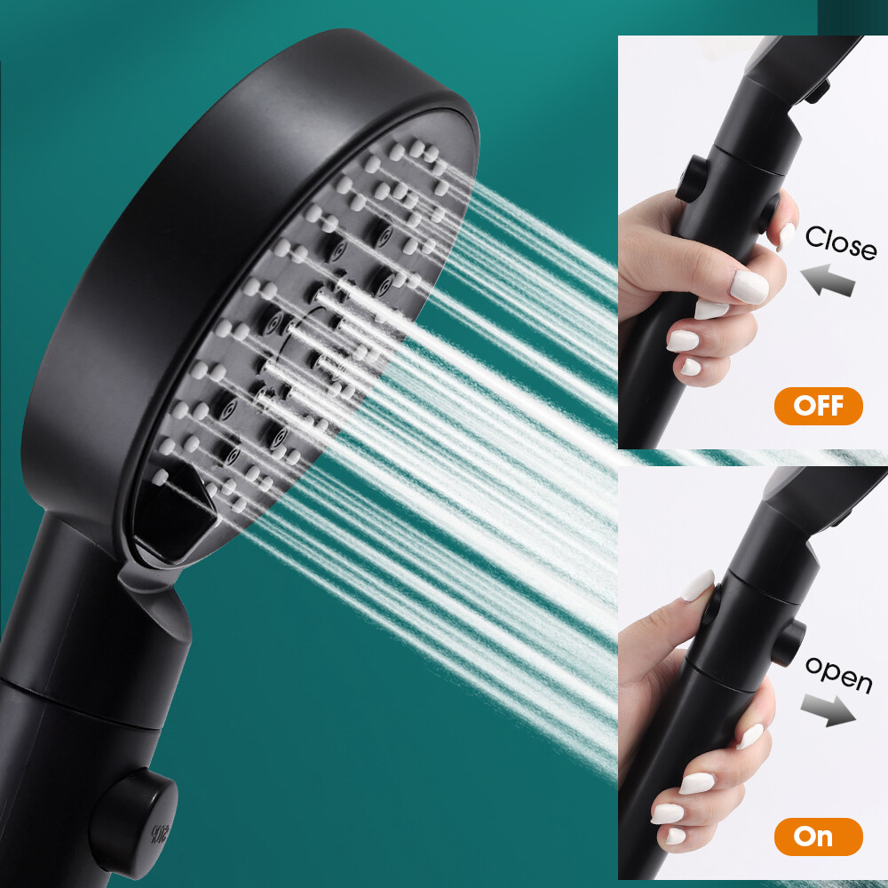 Multifunctional High Pressure Shower Head with 5 Modes Adjustable Shower Shower Bathroom Accessories