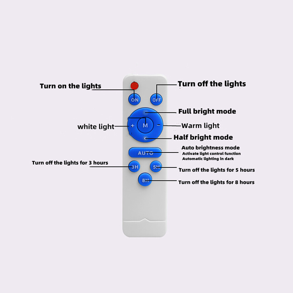 DM Nguồn Đèn LED Năng Lượng Mặt Trời Hai Màu 3.2V 3.7V Hình Tròn Đèn Trần Năng Lượng Mặt Trời 12W Tấm Điều Khiển Từ Xa Cho Đèn Sân Năng Lượng Mặt Trời
