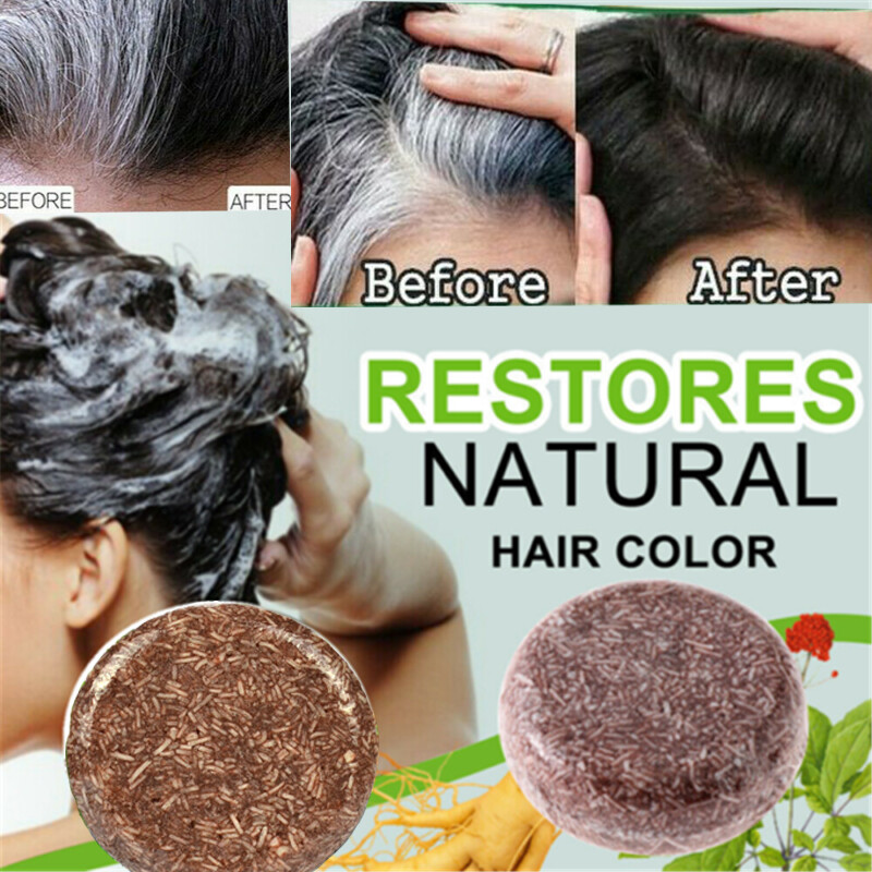 Hair Darkening Shampoo Soap Natural Organic Conditioner and Repair Long-lasting Use Hair Care