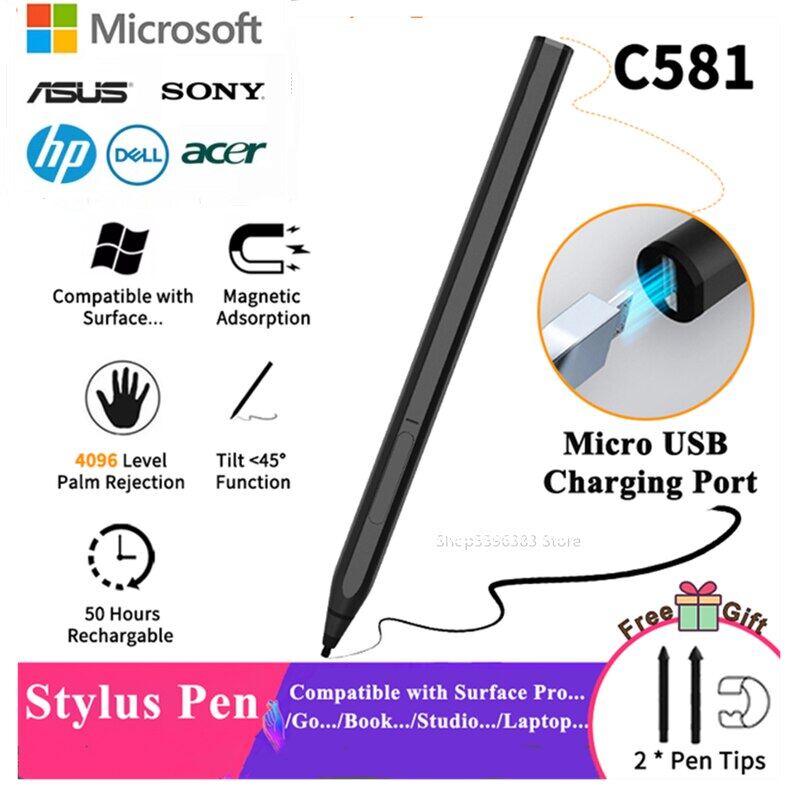 Rechargeable MPP 2.0 Tilt Pen For HP Spectre X360 2In1 Laptop 16