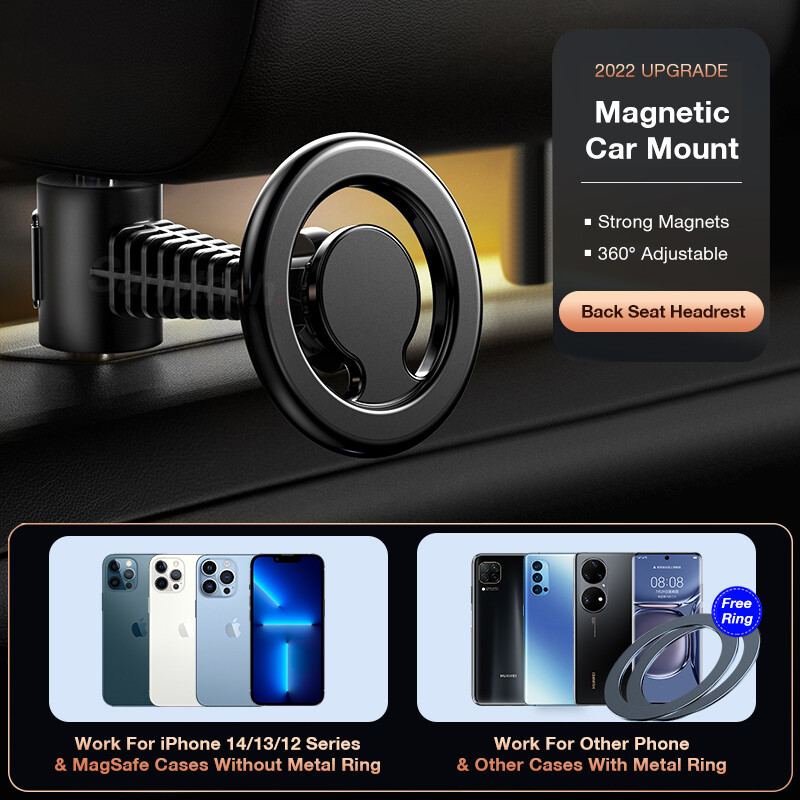 Magnetic Car Phone Holder For MagSafe - 2800gf Strong Magnet 360?? Adjustable Mount