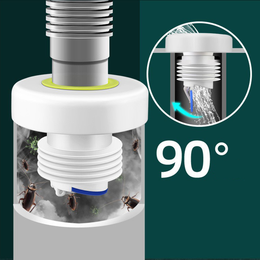 Ống Thoát Nước khử mùi cắm chậu rửa cống ống cắm Nhà Bếp Máy giặt phòng tắm chống côn trùng Đầu nối ống chống mùi cống nắp ống nước cắm