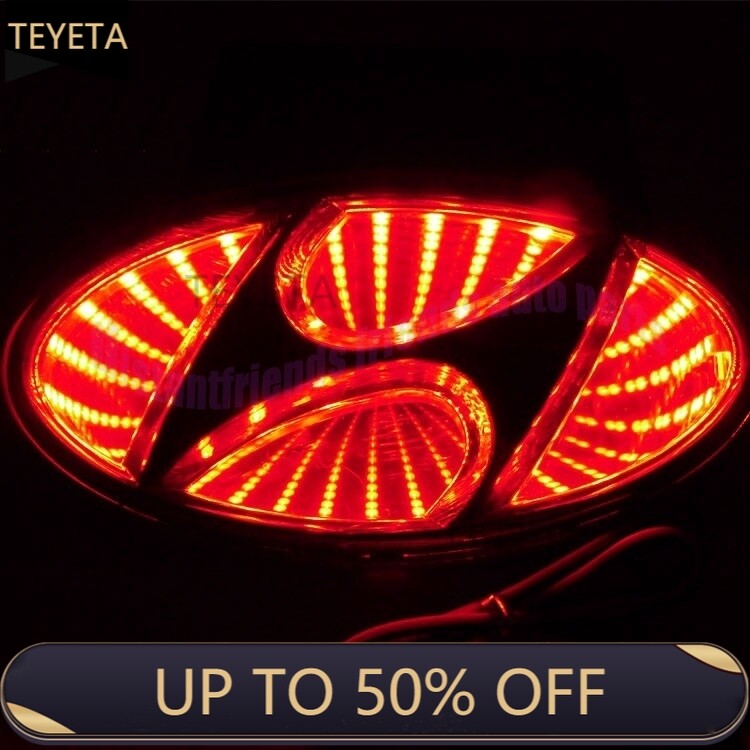 NEW 3D Car Front Logo LED Light Badge Lamp Emblem Sticker Car