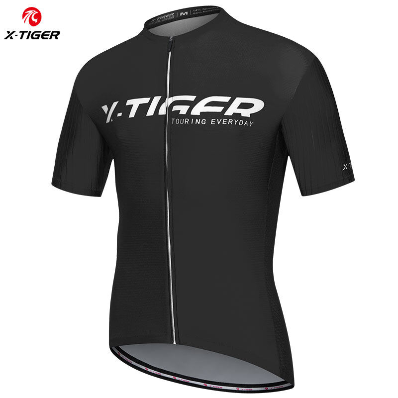 X-TIGER  Cycling Jersey For Men Pro Fit Antislip Bicycle Jersey Short Sleeve Road Bike Shirt Breathable Men Bike Jersey