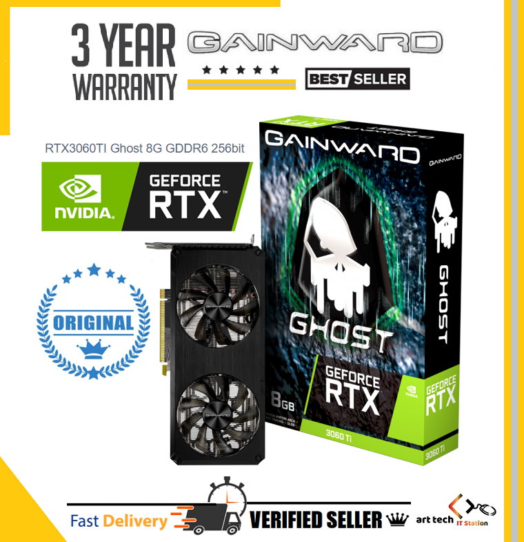 GAINWARD GeForce RTX 3060Ti GHOST 8G V1 LHR グラフィックスボード ...