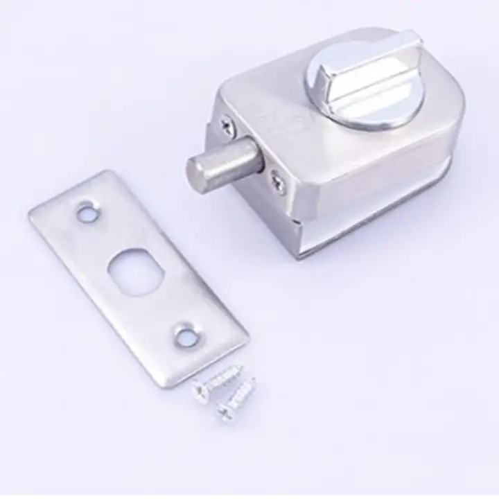 Loviver 10 12mm Glass Door Lock Stainless Steel Double Bolt Swing