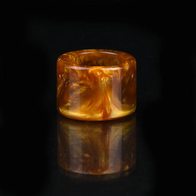 Natural golden sea willow thumb ring Black coral thumb ring Crystal Jade ring Fashionable