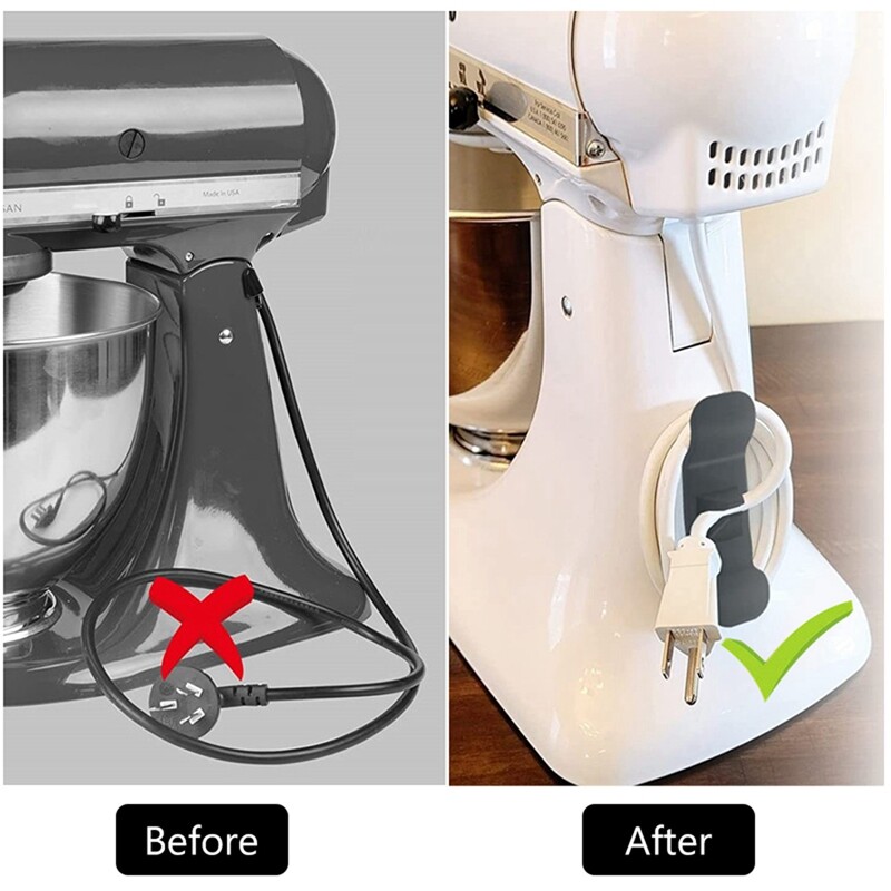 4Pcs Cable Wrap Attachment Compatible with for Kitchenaid Stand Mixer, Cord Storage for Kitchen Aid Cable Organizer