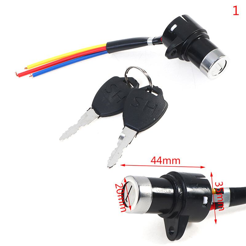 PPBE Universal Ignition Switch Key Power Lock For Electric Bicycle Electric Scooter