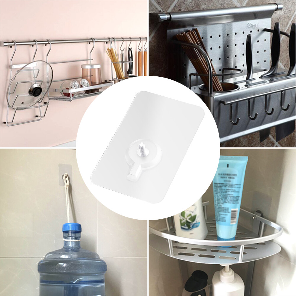 Móc Ma Thuật Không Cần Đinh Móc Treo Tường Ma Thuật Nặng Dính Trong Suốt Móc Trong Suốt Không Có Dấu Vết Không Khoan Móc Dính Tường Đinh Vít Liền Mạch